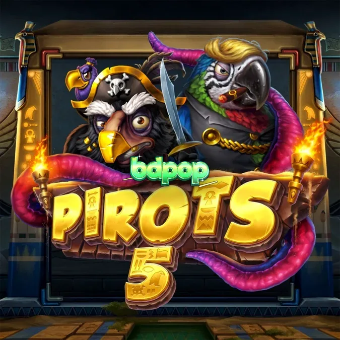 Pirots 5 স্লট গেমের রঙিন ইন্টারফেস এবং পাখির চরিত্র